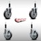 Service Caster 5'' SS Thermoplastic Rubber Wheel Swivel 1'' Expanding Stem Caster Set 2 Brakes, 4PK SCC-SSEX20S514-TPRB-2-TLB-2-1 - alternate 4